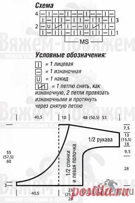 Оливковый пуловер спицами