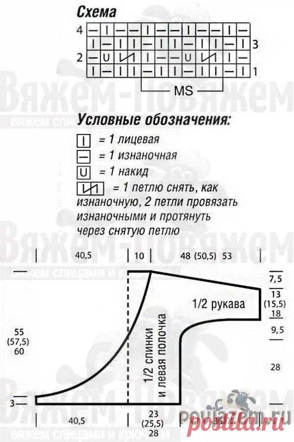Оливковый пуловер спицами