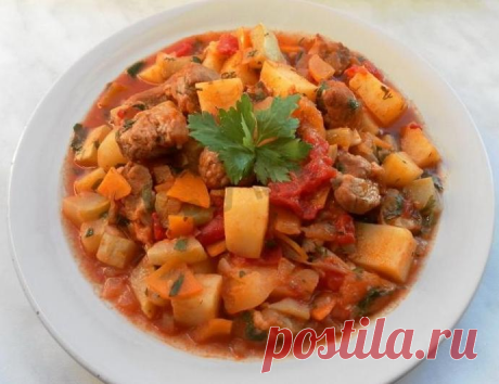 Мясное рагу с овощами