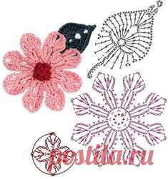 No.87 Magnolia Crochet Flower Motifs / 목련꽃 코바늘 플라워 모티브도안