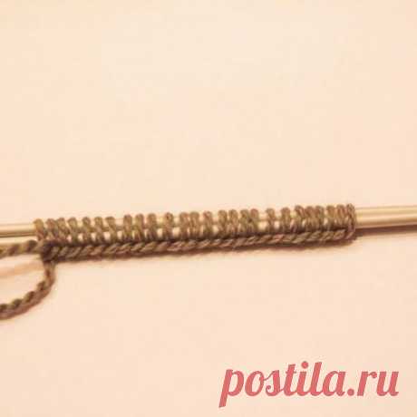 Необычная объемная коса спицами