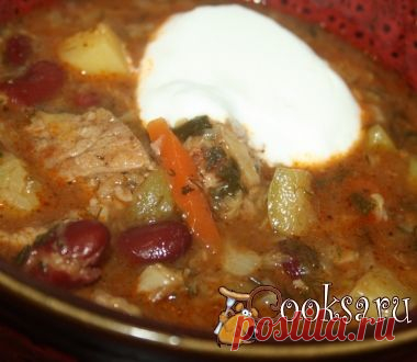 Рагу с говядиной, овощами и фасолью (очень похожее на чанахи) в мультиварке фото рецепт приготовления