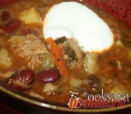 Рагу с говядиной, овощами и фасолью (очень похожее на чанахи) в мультиварке фото рецепт приготовления