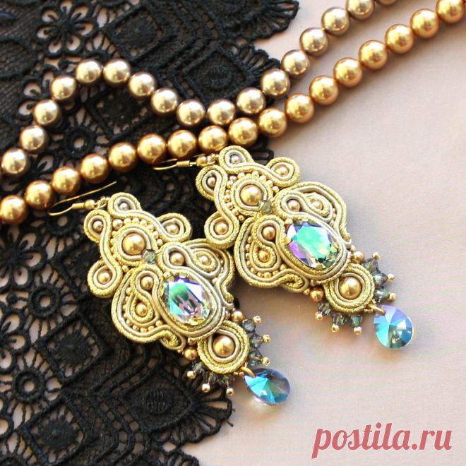 серьги сутажные "Paradise shine" | biser.info - всё о бисере и бисерном творчестве