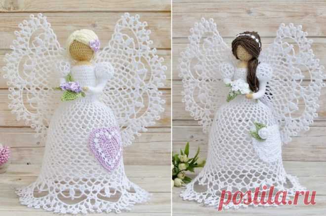 Самые красивые ажурные ангелы крючком. Приветствую вас на сайте Handmade-Paradise, спешу показать самых красивых ангелов, которых можно связать крючком
