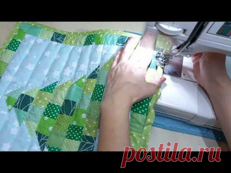 Мой способ пришивания косой  бейки