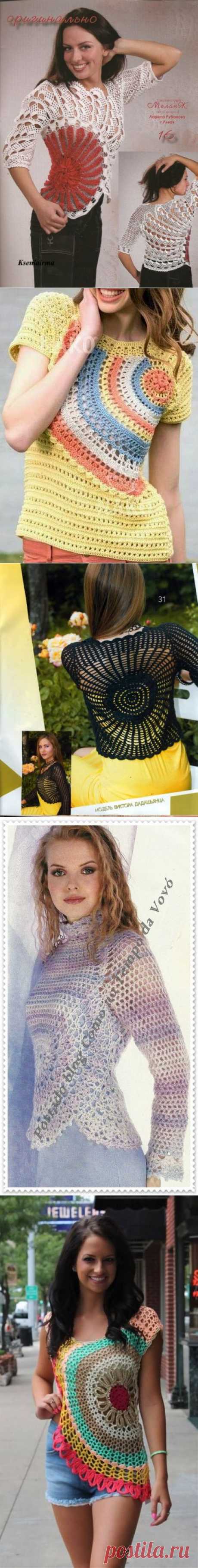Летняя блуза — асимметрия всегда эффектна! — Рукоделие