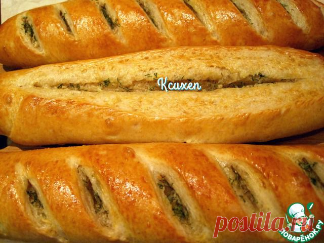 Батоны с чесночным маслом.
