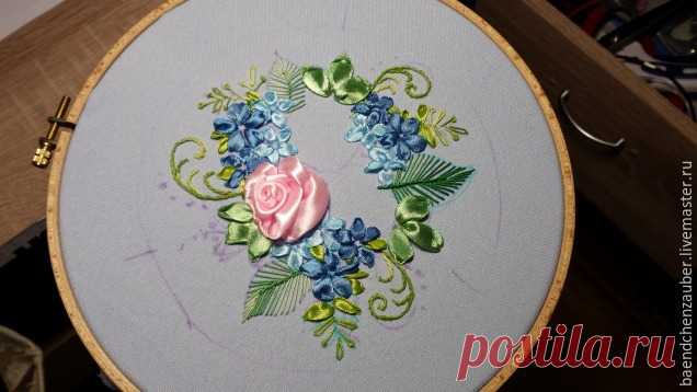 Вышиваем лентами чудесную шкатулку - Ярмарка Мастеров - ручная работа, handmade