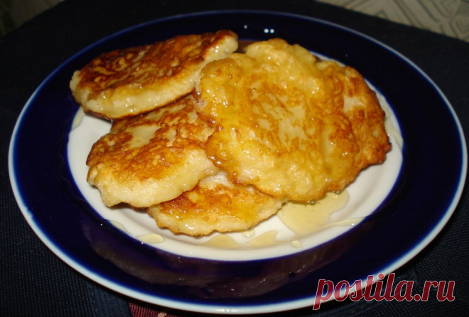 Яблочные оладьи с геркулесом