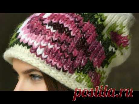 🌹Самая Красивая Шапка Спицами 😱 Вязание Knit Mom