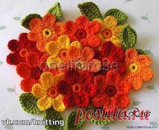 Цветочки крючком