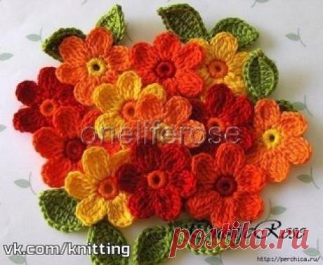 Цветочки крючком