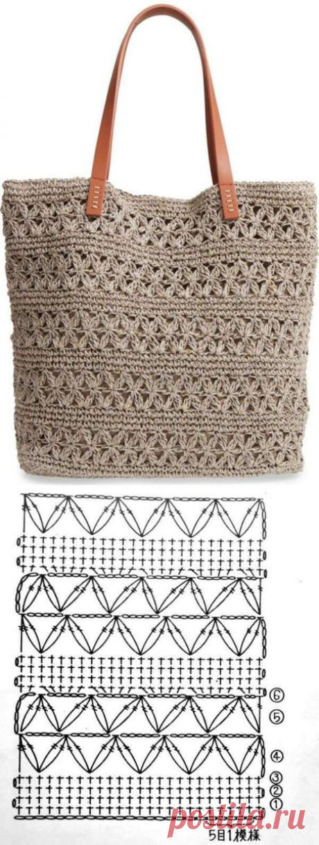 10 узоров крючком для летних сумок | Рукоделие