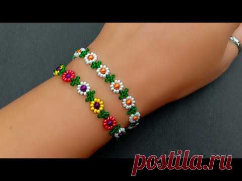 Bracelet Making How To//Flower Bracelet//Handmade Jewelry// Useful & Easy
