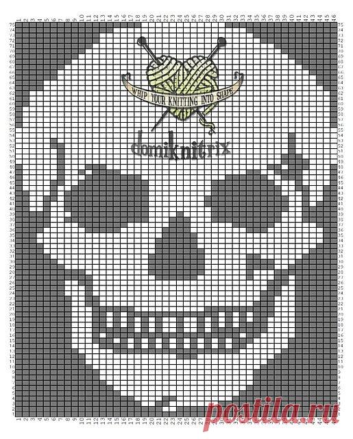 Схемы черепков крючком и спицами | SexyCrochet.COM