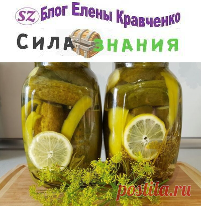 Огурцы с лимоном в банках на зиму без стерилизации Пражские