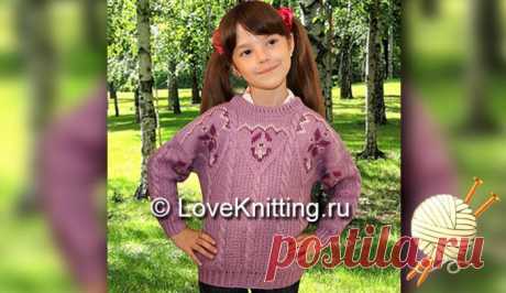 Нарядный пуловер | Loveknitting.ru