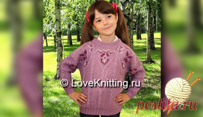 Нарядный пуловер | Loveknitting.ru