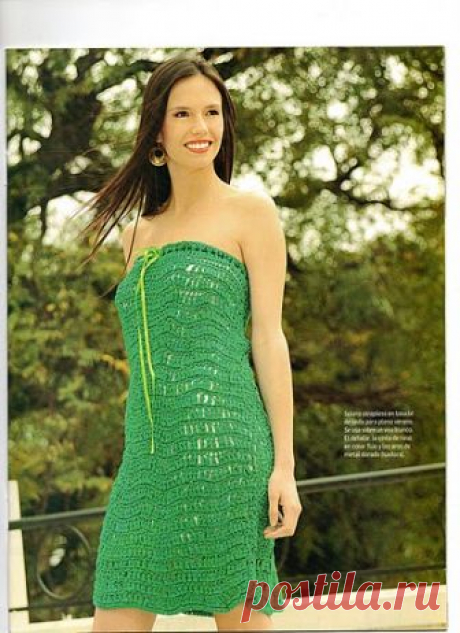 Crochetemoda Blog: Vestido Verde de Crochet