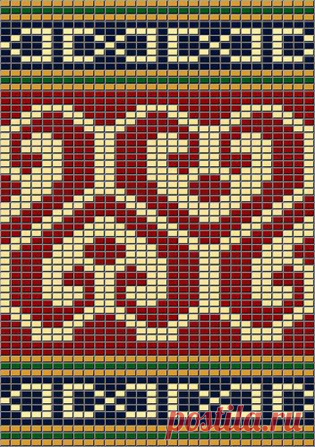Simple Color-Patterned bag with Islamic motifs pattern by Chris Laning