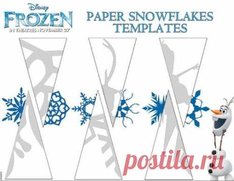 Photo of Frozen paper snowflakes templates for fans of Frozen. Frozen (2013)