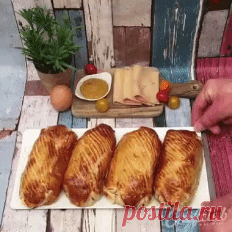 Куриные рулеты с ветчиной и сыром в тесте 😀 👍 | OK.RU