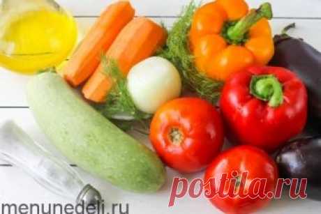 Рецепт овощного соте с кабачком и баклажаном / Меню недели