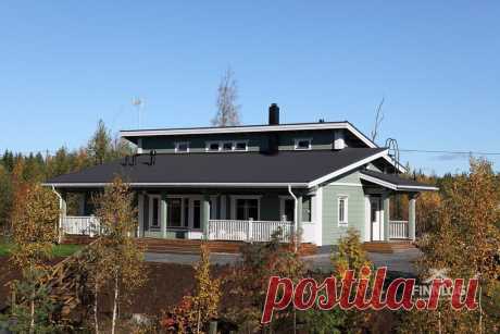 Проект одноэтажного деревянного дома Atlas 112.8 m² | Finnlog | Finnlog