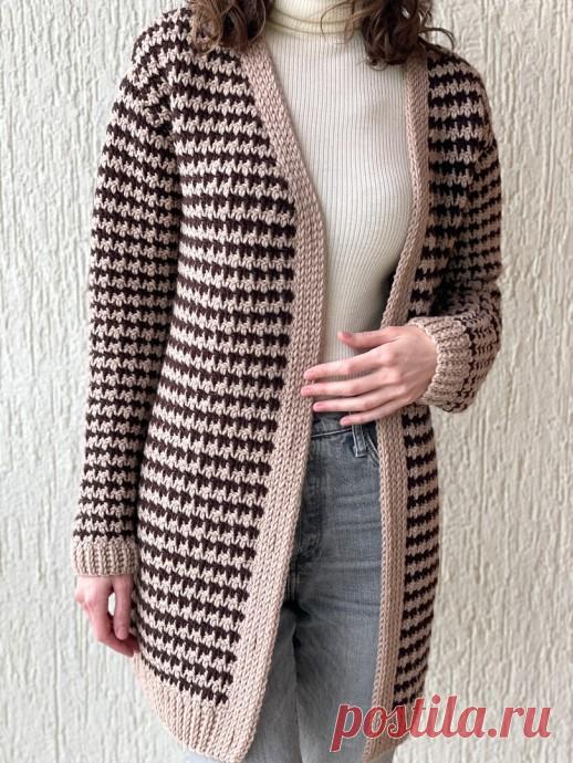 Стильный кардиган крючком
