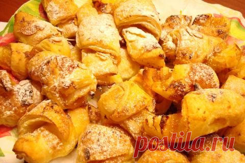 Круассаны с миндалем и джемом | 4vkusa.ru