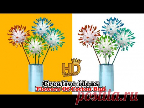 Creative Idea - How to make flower || Flower of cutton bud