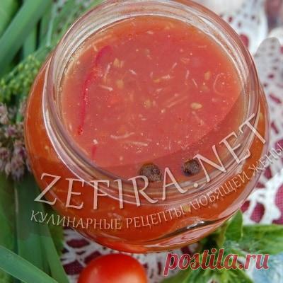 Помидоры, протертые с чесноком, на зиму – Кулинарные рецепты любящей жены