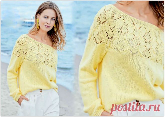 «Ах, какая кокетка!» — 5 женских моделей спицами с круглой кокеткой | Paradosik_Handmade | Яндекс Дзен