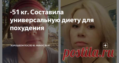 -51 кг. Составила универсальную диету для похудения Чтобы похудеть со 115 до 64 кг в 41 год, я стала есть так