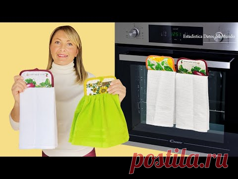 Как сделать кухонное полотенце за 5 минут / В подарок или на продажу