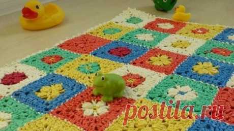 Самодельный коврик из полиэтиленовых пакетов