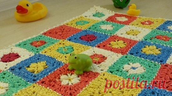 Самодельный коврик из полиэтиленовых пакетов