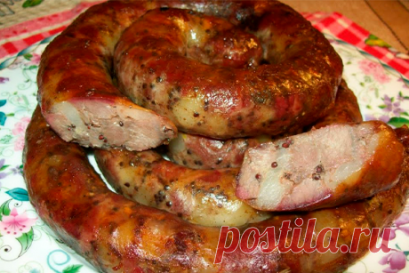 Куриная колбаса домашняя, невероятно вкусная, быстрого приготовления