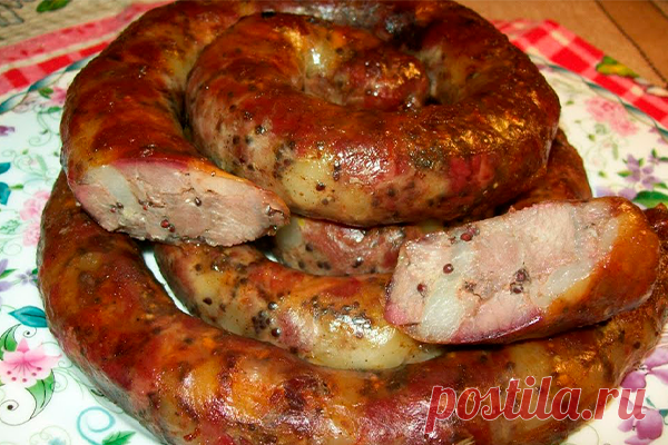 Куриная колбаса домашняя, невероятно вкусная, быстрого приготовления