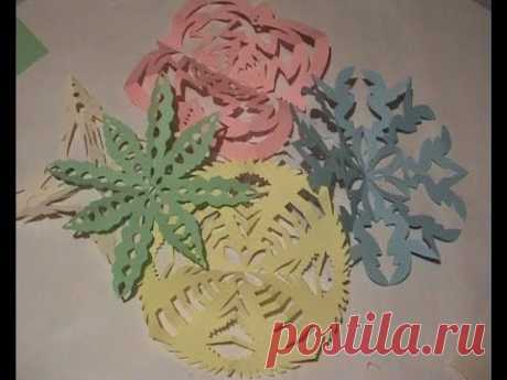 Как вырезать снежинку из бумаги часть 2 - How to make snowflakes out of paper 2
