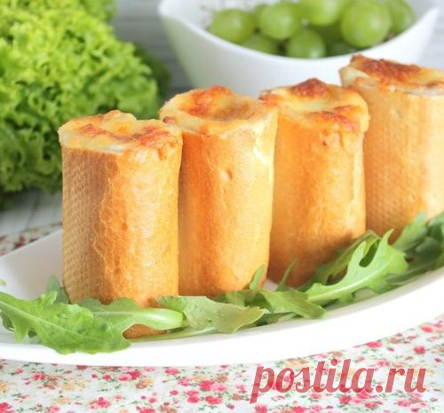 ХЛЕБНЫЕ БОЧОНКИ С КУРИЦЕЙ И ГРИБАМИ