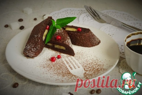 Шоколадный омлет с бананом - кулинарный рецепт