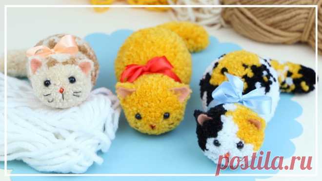 Как сделать Котёнка из ниток для вязания 🐱 🧶🐈  Yarn Kitty Making 🌟  DIY NataliDoma Мастер класс: Как сделать котят из пряжи своими руками. Эти очаровательные кошечки станут приятным украшением для интерьера. Чередуйте разноцветные нитки для...