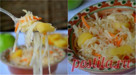 Квашеная капуста с яблоками