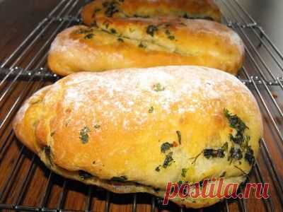 Рецепт Слоёные хлебцы с петрушкой и чесноком 