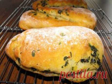 Рецепт Слоёные хлебцы с петрушкой и чесноком 