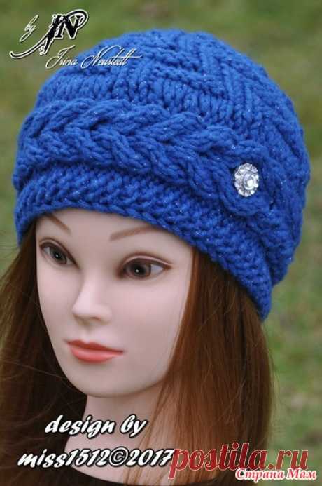 ."Бриллиант" - шапка спицами себе. Мой дизайн + схема + описание - В.Г.У. - Вязаные Головные Уборы - Страна Мам