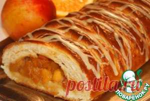 Ароматная плетенка с яблоками - кулинарный рецепт