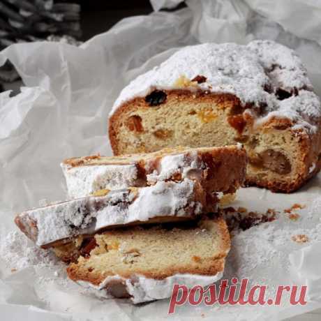 Рецепт Ароматный штоллен с марципаном, которого нужно дождаться